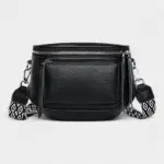 Lommebelteveske for kvinner i elegant skinn med frontlomme